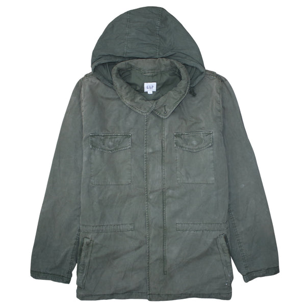 Gap 90's Hooded Full Zip Up Windbreaker XLarge Green