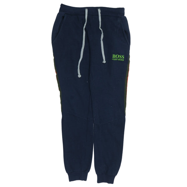 HUGO BOSS 90's Elasticated Waistband Drawstrings Joggers / Sweatpants 30 Navy Blue