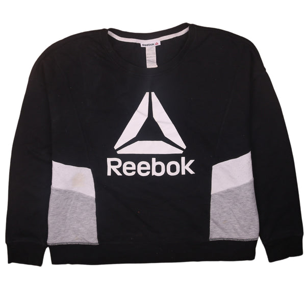 Reebok 90's Spellout Crew Neck Sweatshirt XXLarge (2XL) Black