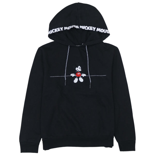Disney 90's Mickey Mouse Pullover Hoodie Large Black