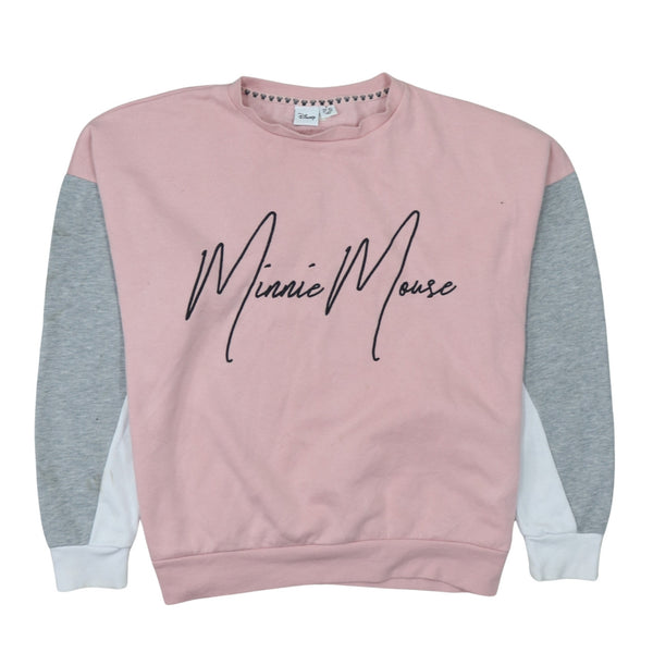 Disney 90's Minnie Mouse Crew Neck Sweatshirt Medium Pink