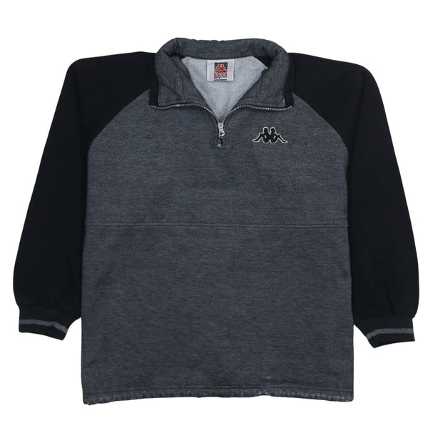 Kappa 90's Lightweight Quarter Zip Sweatshirt XXLarge (2XL) Grey