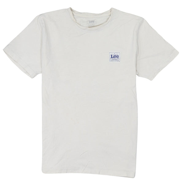 Lee Cream T Shirt Men's Small Chest Patch Logo Short Sleeve Casual Tee Top