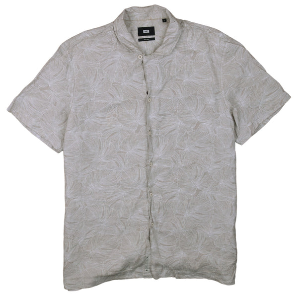 WE 90's Short Sleeves Button Up T Shirt XLarge Grey