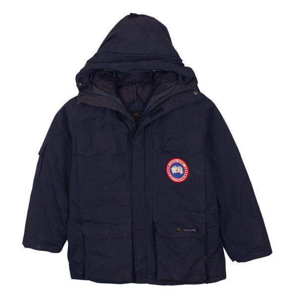 Canada Goose 90's Hooded Full Zip Up Windbreaker XSmall Navy Blue