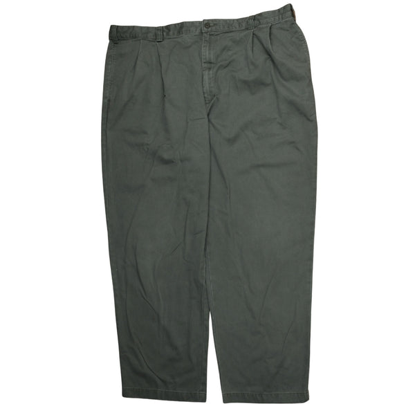 Eddie Bauer 90's Straight Leg Baggy Trousers / Pants 42 Grey