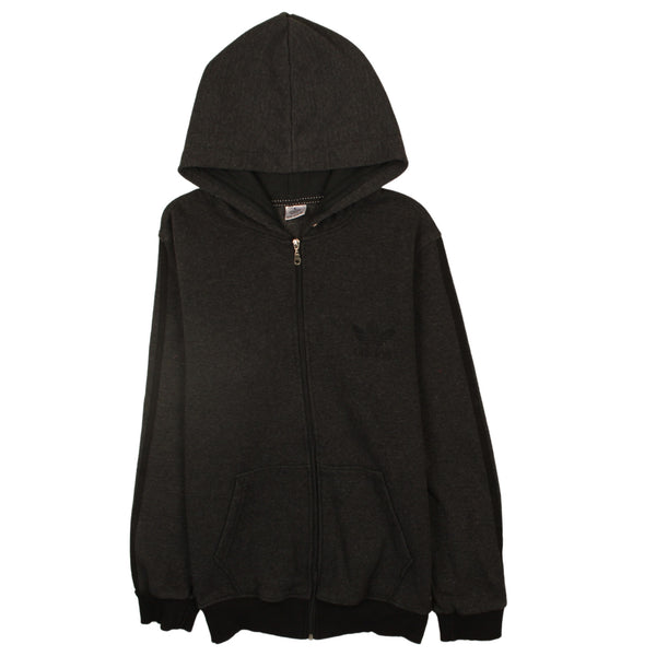 Adidas 90's Full Zip Up Hoodie Large Black