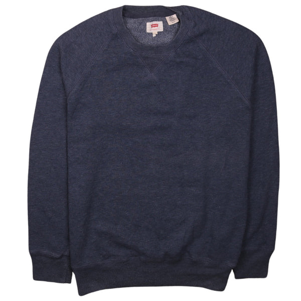 Levi's 90's Heavyweight Crew Neck Plain Sweatshirt Small Blue