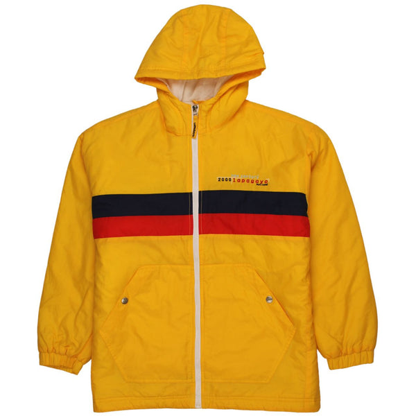 LapaGayo 90's Hooded Full Zip Up Windbreaker Small Yellow