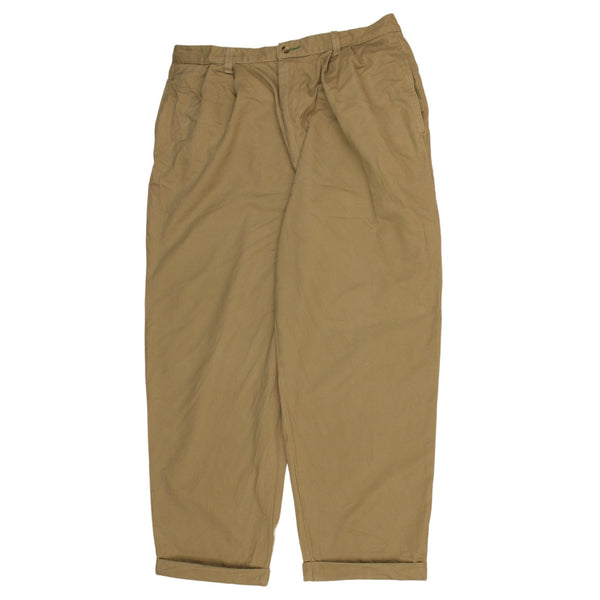 Tommy Hilfiger 90's Straight Leg Baggy Trousers / Pants 36 Tan Brown