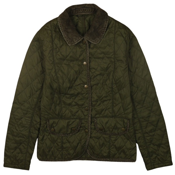 Barbour 90's Quilted Button Up Puffer Jacket XSmall (missing sizing label) Green