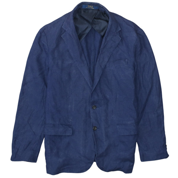 Polo Ralph Lauren 90's Plain Button Up Blazer Small  Navy Blue