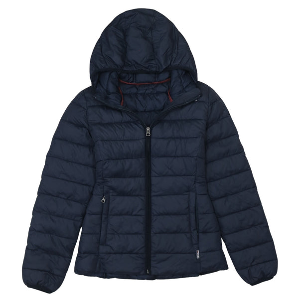 Napapijri 90's Lightweight Full Zip Up Puffer Jacket XSmall Navy Blue