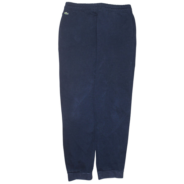 Lacoste Navy Blue Joggers Men’s 34 Elastic Waist Cuffed Hem Small Croc Logo Sweatpants