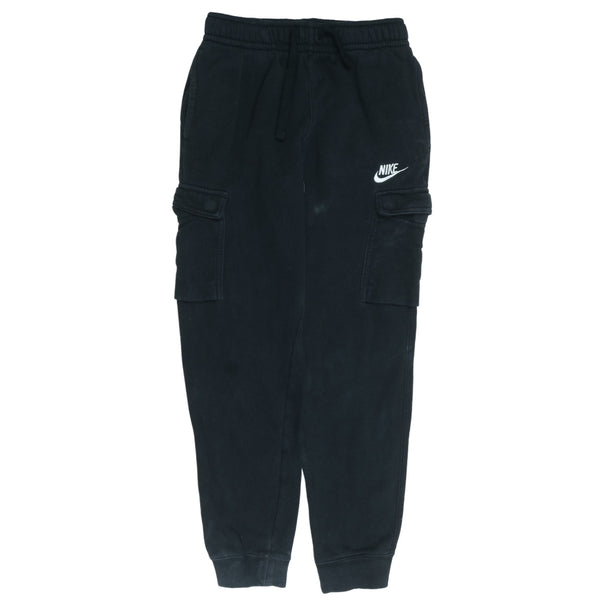 Nike 90's Swoosh Elasticated Waistband Drawstrings Joggers / Sweatpants Medium Black