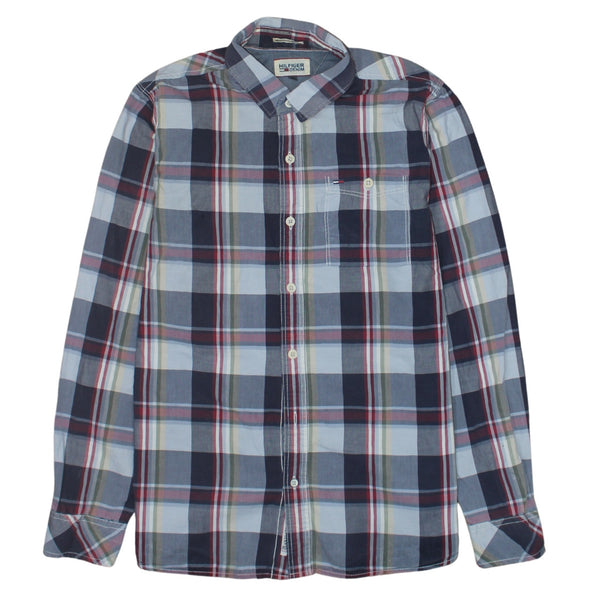 Tommy Hilfiger 90's Long Sleeve Button Up Shirt Medium Grey