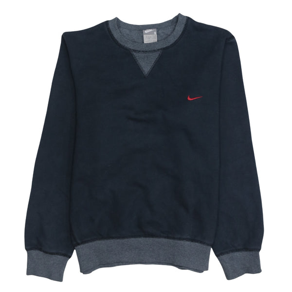 Nike 90's Swoosh Crew Neck Sweatshirt Small Black
