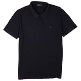Calvin Klein 90's Short Sleeves Quater Button Polo Shirt XLarge Black