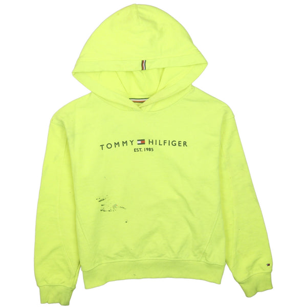 Tommy Hilfiger 90's Spellout Pullover Hoodie Small (missing sizing label) Green