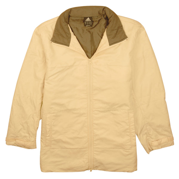 Adidas Men's 90's Yellow Full Zip Windbreaker Small Lightweight Jacket