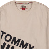 Tommy Hilfiger 90's Spellout Crew Neck Sweatshirt XSmall Beige Cream