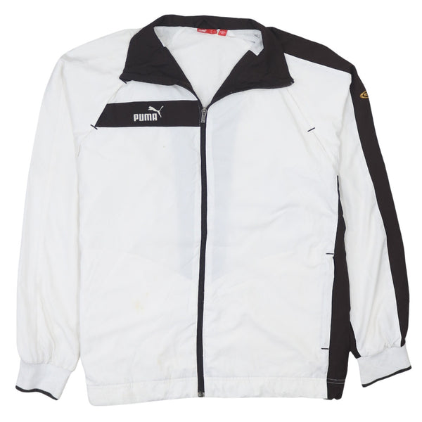 Puma 90s Vintage Windbreaker Full Zip Lightweight White Large