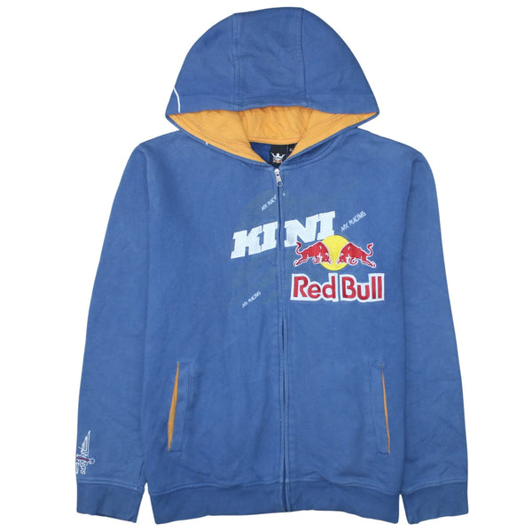 Red Bull Blue Zip Hoodie Women’s XLarge Embroidered Logo Split Pockets Casual Sweatshirt