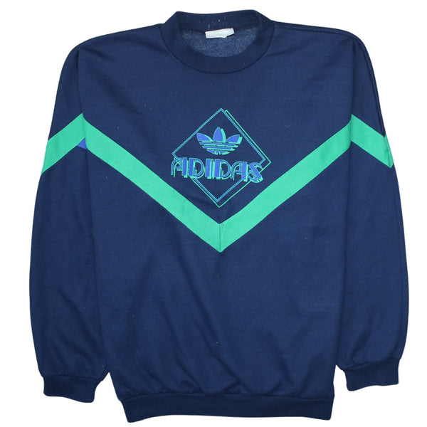 Adidas 90's Spellout Crew Neck Windbreaker XXLarge  Navy Blue