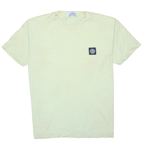 Stone Island 90's Short Sleeves Crew Neck T Shirt Large Yellow
