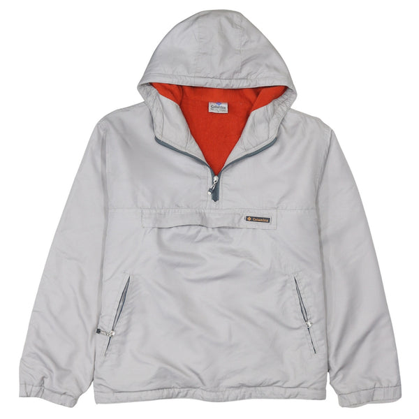 Columbia 90's Lightweight Quarter Zip Windbreaker Large Grey