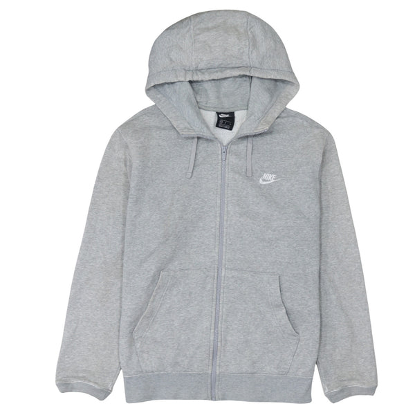 Nike 90's Swoosh Full Zip Up Hoodie Medium Grey