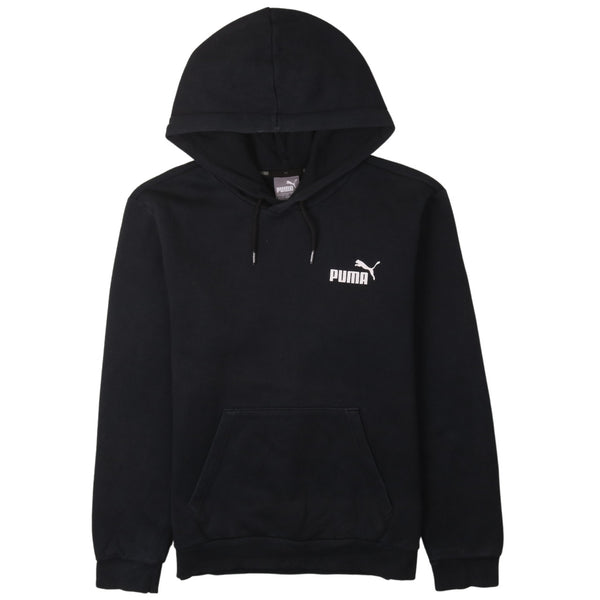 Puma 90's Drawstring Pockets Pullover Hoodie XSmall Black