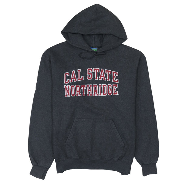 Champion Dark Grey Hoodie Women's Large Printed Cal State Northridge Logo Pullover Sweatshirt