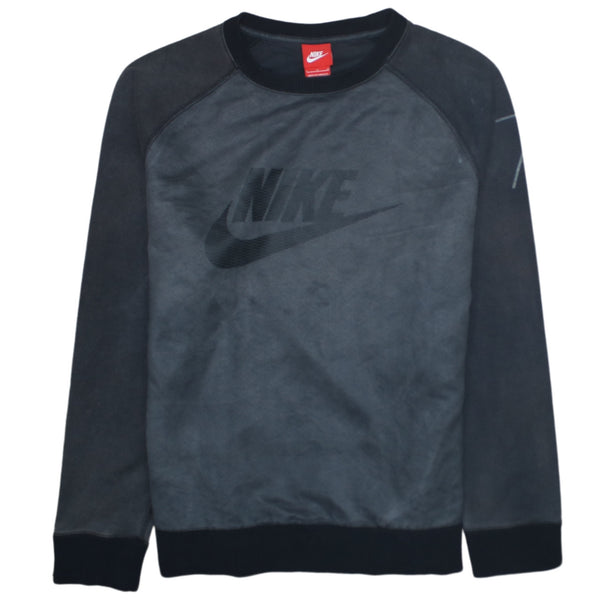 Nike 90's Center Middle Swoosh Crew Neck Sweatshirt Large Black