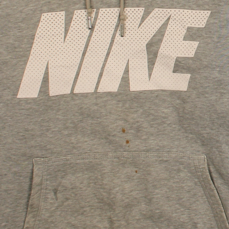 Nike 90's Pullover Spellout Hoodie Small Grey