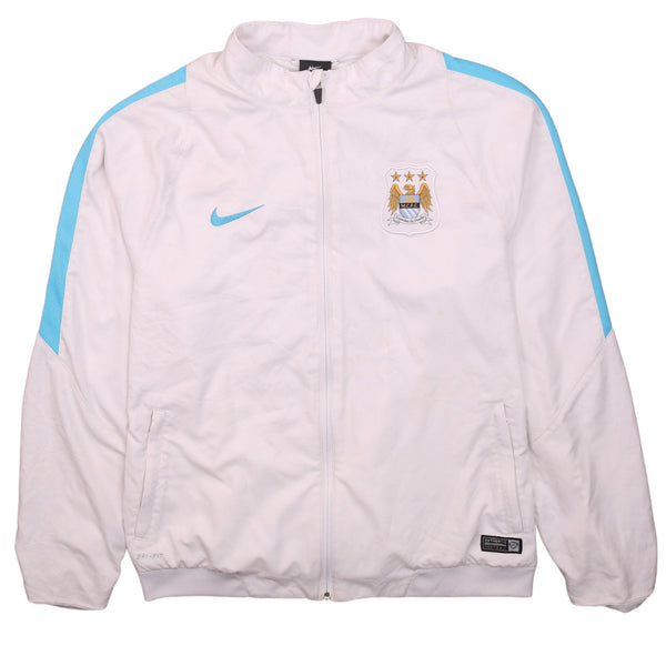 Nike 90's Man City Training Top Full Zip Up Windbreaker XLarge White