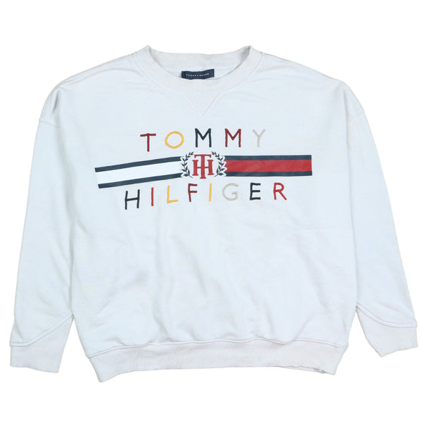 Tommy Hilfiger 90's Spellout Crew Neck Sweatshirt XSmall White