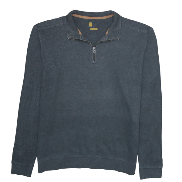 Carhartt 90's Lightweight Quarter Zip Sweatshirt Large Grey
