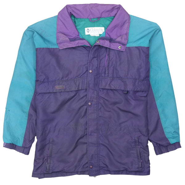 Columbia 90's Vintage Lightweight Full Zip Blue Windbreaker Jacket Large