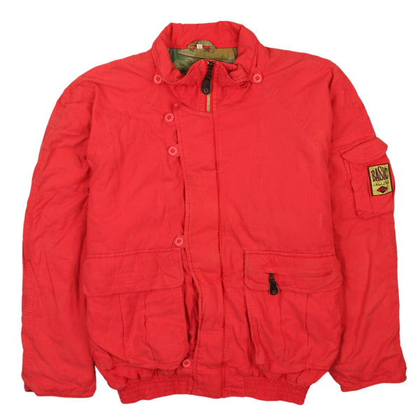 90's Active Red Lightweight Windbreaker Jacket, Full Zip Up, Large