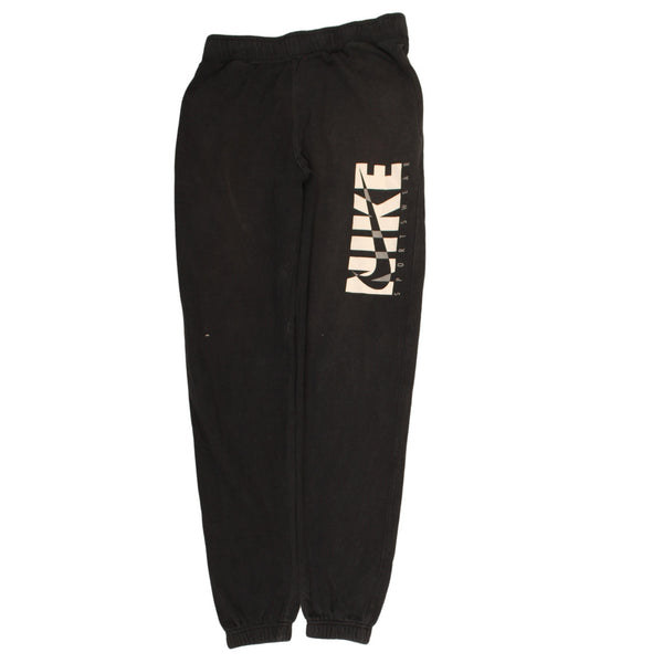 Nike 90's Swoosh Elasticated Waistband Drawstrings Joggers / Sweatpants Small Black