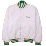 Crem 90's Sportswear Button Up Windbreaker Large Beige Cream