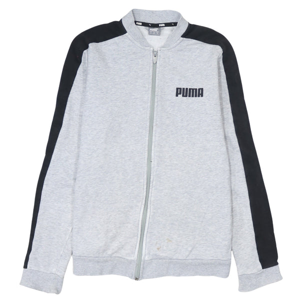 Puma 90's Lightweight Full Zip Up Sweatshirt Medium Grey
