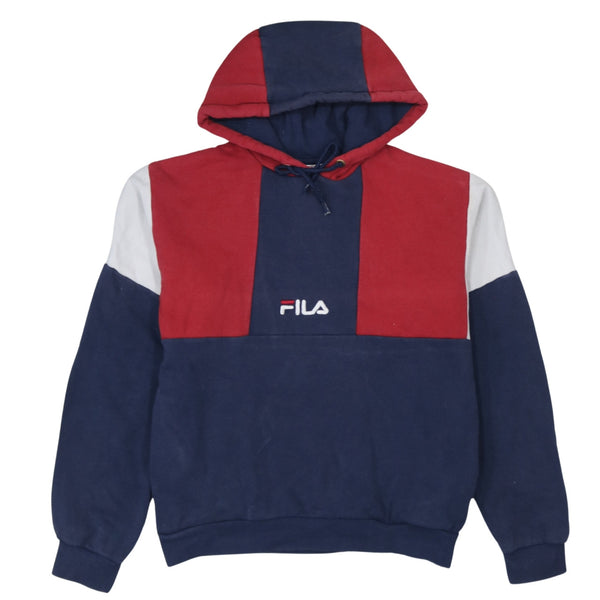 Fila 90's Lightweight Pullover Hoodie Small Navy Blue
