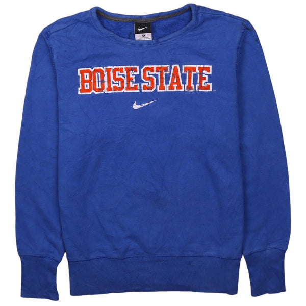 Nike 90's Boise State Center Middle Swoosh Sweatshirt XLarge Blue