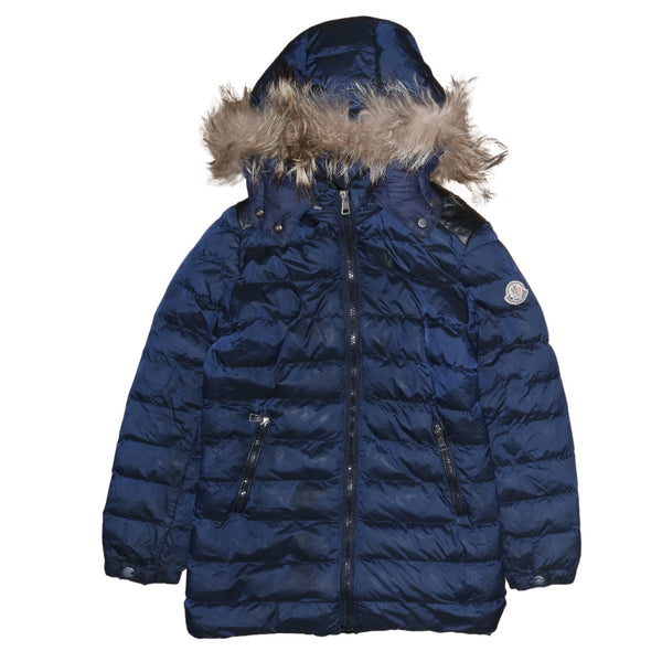 Moncler 90's Hooded Full Zip Up Puffer Jacket XSmall (missing sizing label) Navy Blue