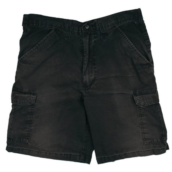 Active 90's Cargo Pockets Shorts 32 Black