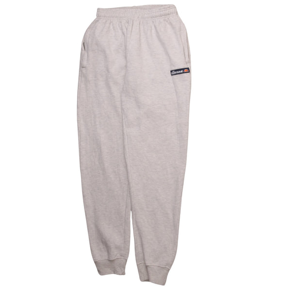 Ellesse 90's Elasticated Waistband Drawstrings Joggers / Sweatpants Small Beige Cream