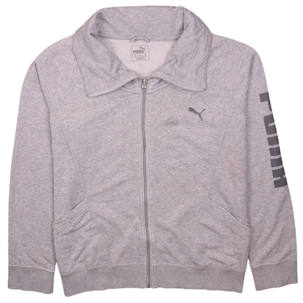 Puma 90's Heavyweight Full Zip Up Sweatshirt XLarge Grey