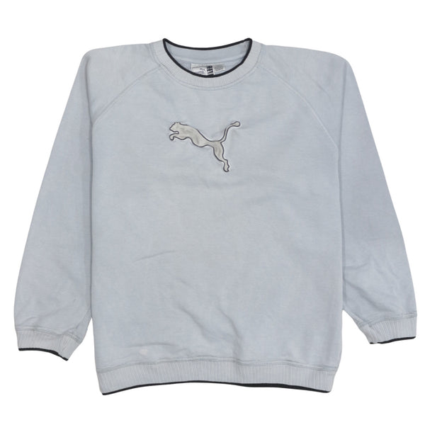 Puma 90's Spellout Crew Neck Sweatshirt XLarge Grey